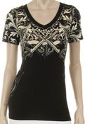 Image of Gun & Rhinestone Print Tee