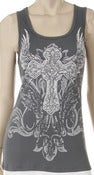 Image of Tank Top w/ print and rhinestones