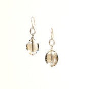 Image of sterlet earring: smoky/antique silver