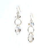 Image of palace earring: smoky/antique silver