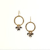 Image of radius trio earring: chrome