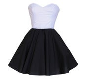Image of White And Black Party Prom Dress