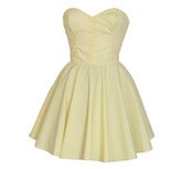 Image of Pastel Yellow Party Dress