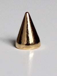 Image of 10 Spitznieten Gold 7x10 mm
