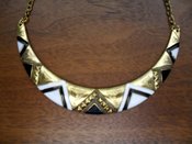 Image of Black and White Geometric Neclace