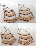 Image of ROOTED by allora- wood cut chevron necklace