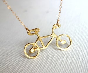 Image of Le Very Petite Brass Bike Necklace