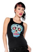 Image of Folter Clothing - Sugar Skull Corset Beater Tank