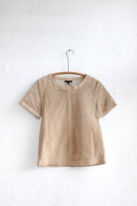 Image of La Fée Verte  Leather Perforated Square Tee 