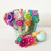 Image of Easter Bakset Flower CLIPS 