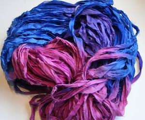 Image of Berry Patch Reclaimed Silk Chiffon Ribbon