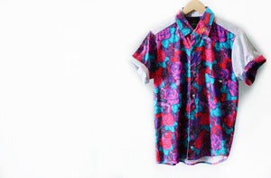 Image of CUSTOM FLORAL BUTTON UP