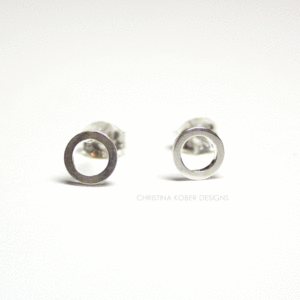 Image of a little karma sterling silver studs