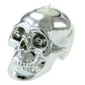 Image of Silver Skull Tealight Holder 