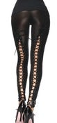 Image of Black lace up leggings