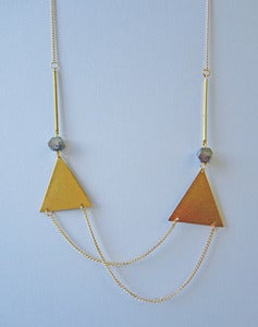 Image of Deianira Double Triangle Necklace