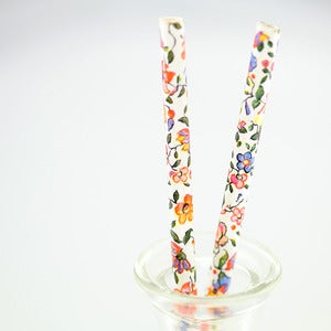 Image of Floral Paper Straws