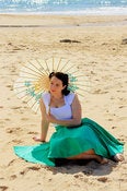 Image of Green cotton sateen skirts!