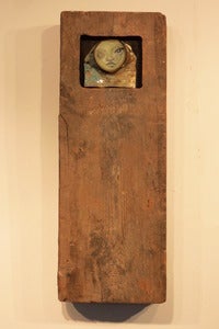 Image of "You've got nothing but determination" can woman in reclaimed sleeper section (wood)