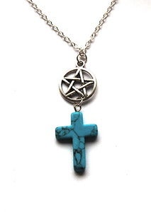 Image of Turquoise Pentagram Necklace