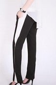 Image of Dima Two-Tone Trousers with Zipped Legs