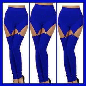 Image of BLUE BUCKLE LEGGINGS