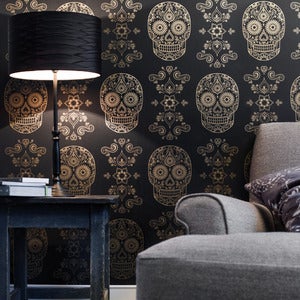 Image of Day of the Dead Sugar Skull Wallpaper