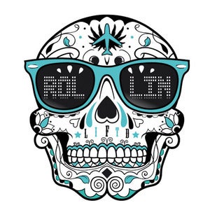 Image of Rollin Skull Sticker