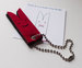 Image of Smile & Cry Rabbit Key Bangle - red & dark gray