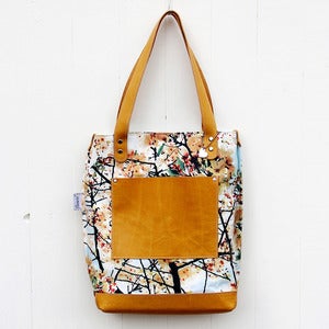 Image of Book bag, sakura, sky blue