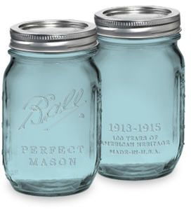 Image of Ball Vintage Blue Pint Jars