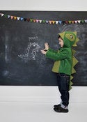Image of Dinosaur Coat in Green, Orange or Pink