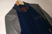 Image of WTaps FPAR Leather Sleeve Stadium Jacket M