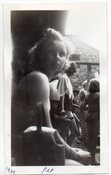 Image of WOMAN IN THE SHADOWS 1939 VINTAGE SNAPSHOT PHOTO 