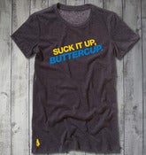 Suck It Up, Buttercup Tee - Dark Heather Grey