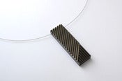 Image of 'naname' black nickel plated pendant    a