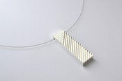 Image of 'naname' silver plated pendant