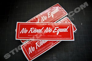 Image of "No Rival. No Equal." CHRNCLS Die-Cut Decal