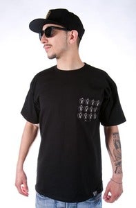 Image of GOLDEN APPLE POCKET TEE - BLACK