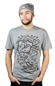 Image of  Superb "Mess Life" Art T-Shirt Grey (Limited Edition)