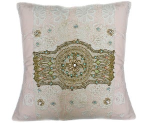 Image of Antique beaded flapper dress cushion