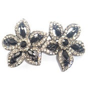 Image of Grey Double Flower Barrette